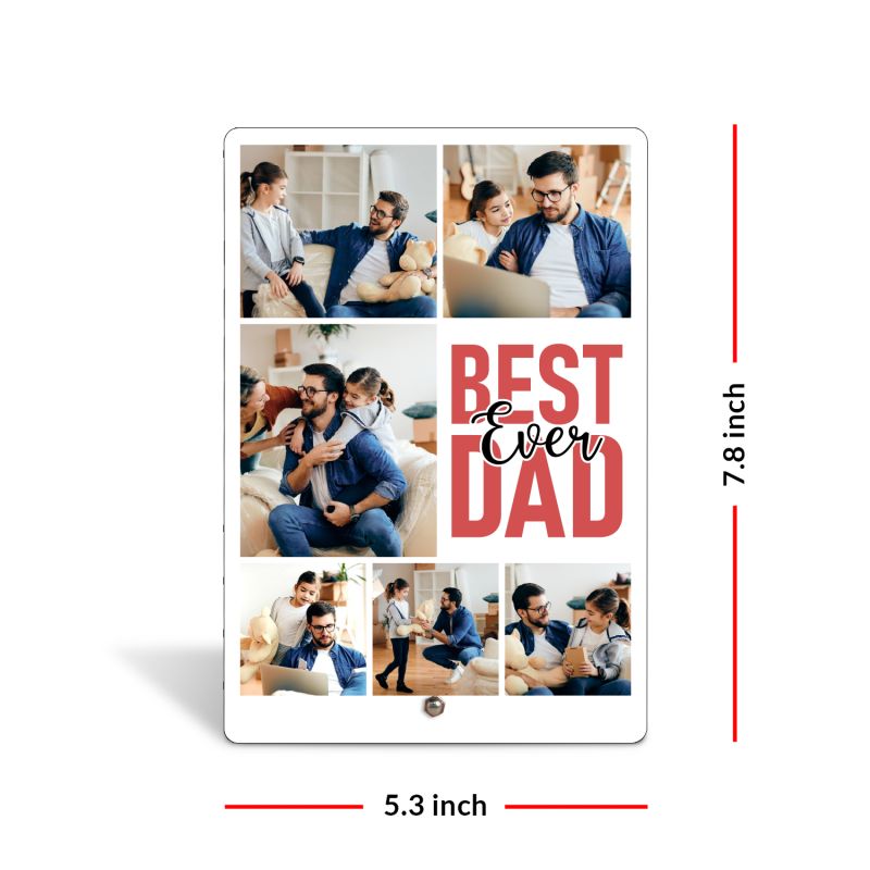 Personalized Best Dad Ever Collage Photo Frame Gift For Fathers Day Birthday Gift For Dad from Daughter & Son Memorable Gift For Dad